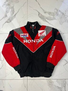 Honda Racing Jacket Red Black – Vintage Embroidered Bomber